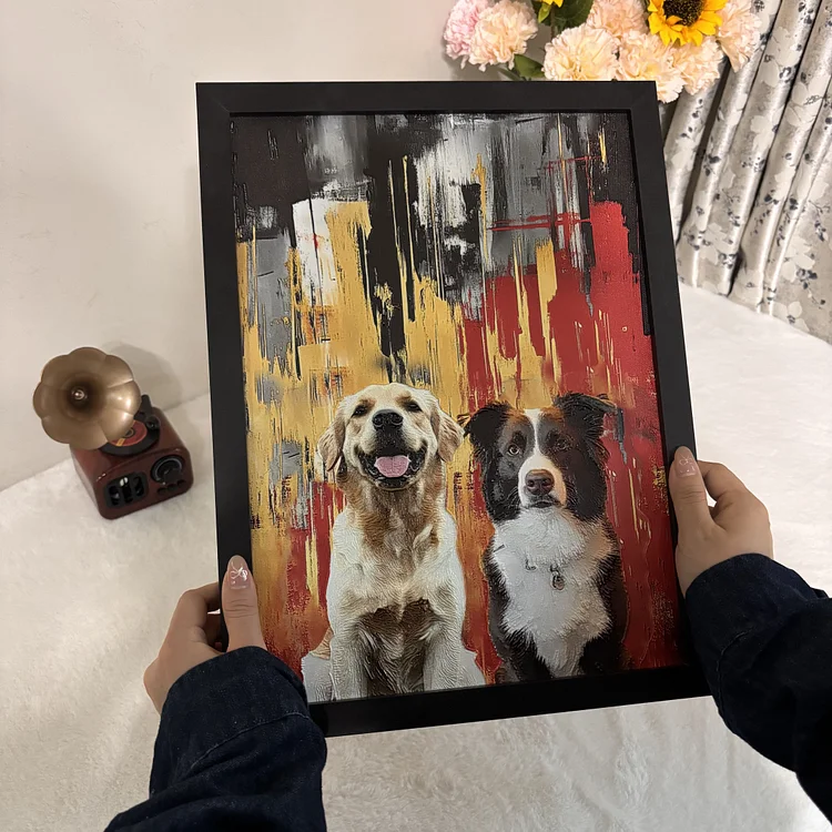 3D Embossed Canvas Painting Custom Pet Portrait Canvas Collection - Image 4