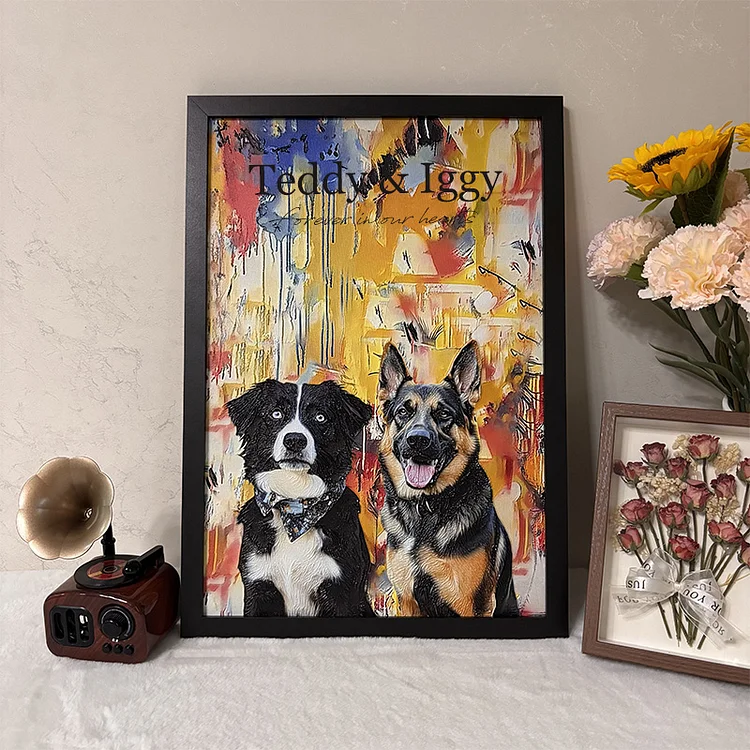 3D Embossed Canvas Painting Custom Pet Portrait Canvas Collection - Image 6