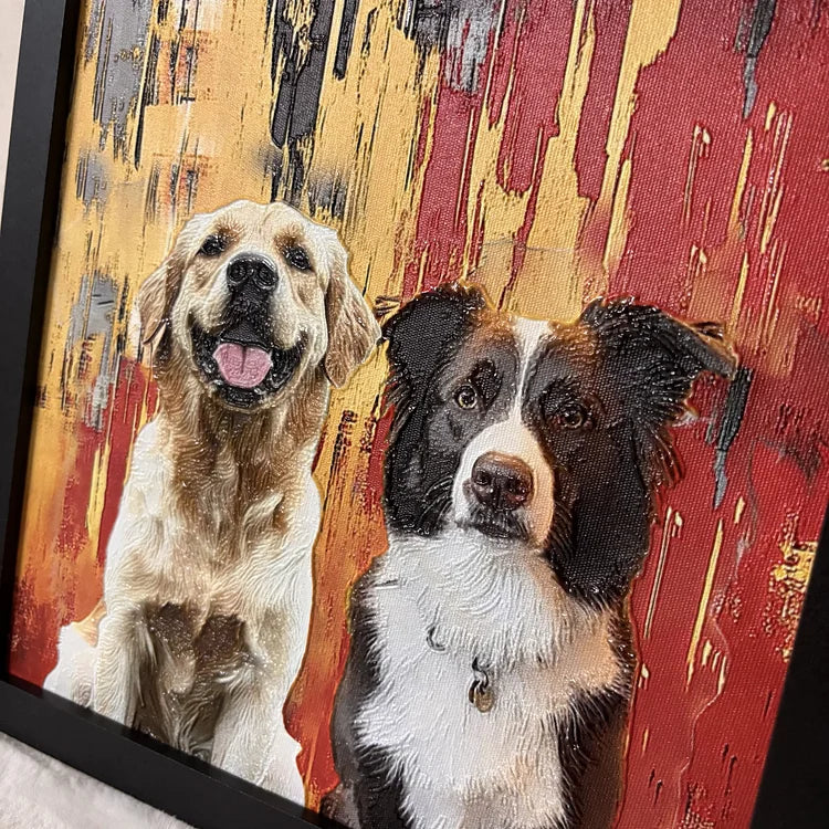 3D Embossed Canvas Painting Custom Pet Portrait Canvas Collection - Image 9