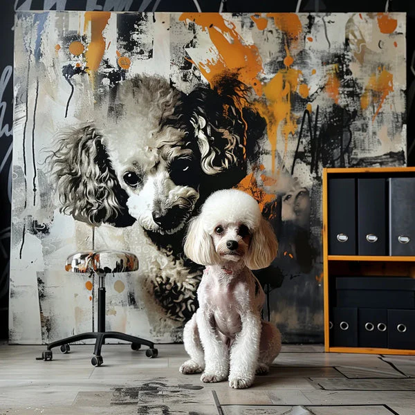 Custom 3D Embossed Canvas Painting-"Graffiti-Black&White Ink" - Image 3