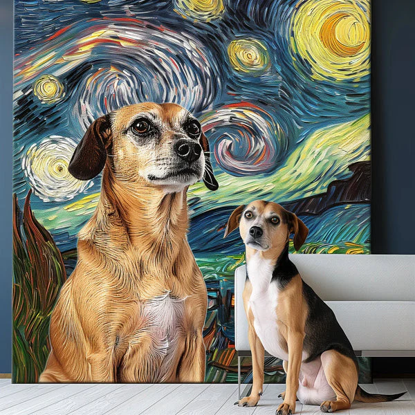 Custom 3D Embossed Canvas Painting-"VG-Starry Night" - Image 5