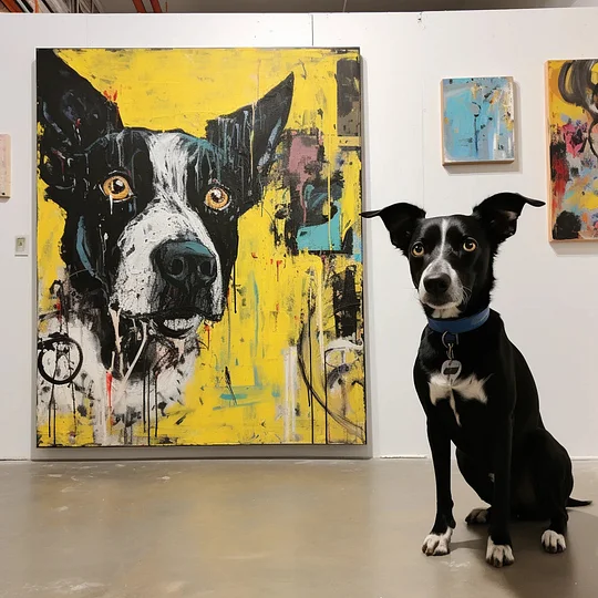 Art Canvas - ’Yellow Graffiti‘ Canvas - Image 3