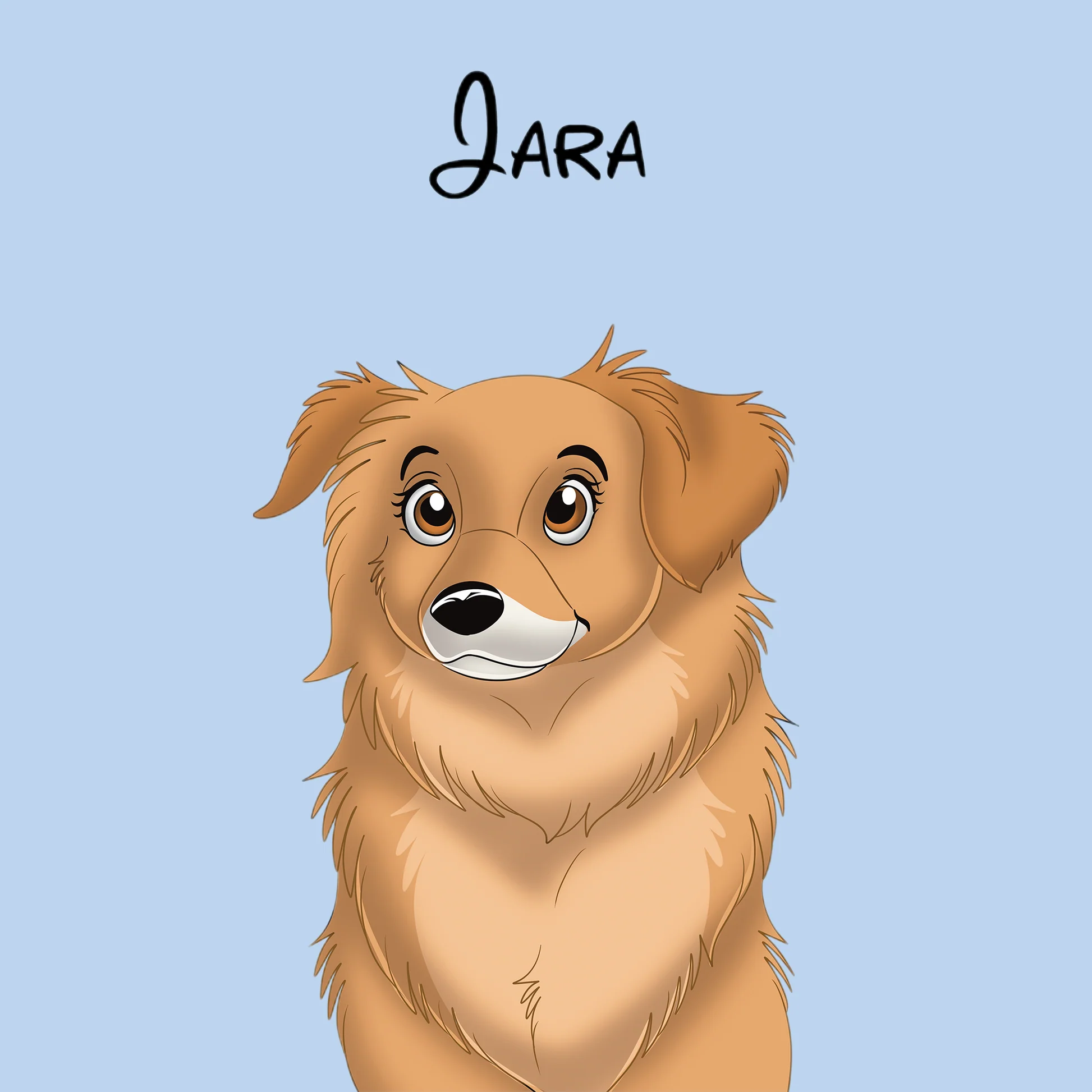 Custom Hand-Drawn Cartoon Pet Portrait Canvas - Image 20
