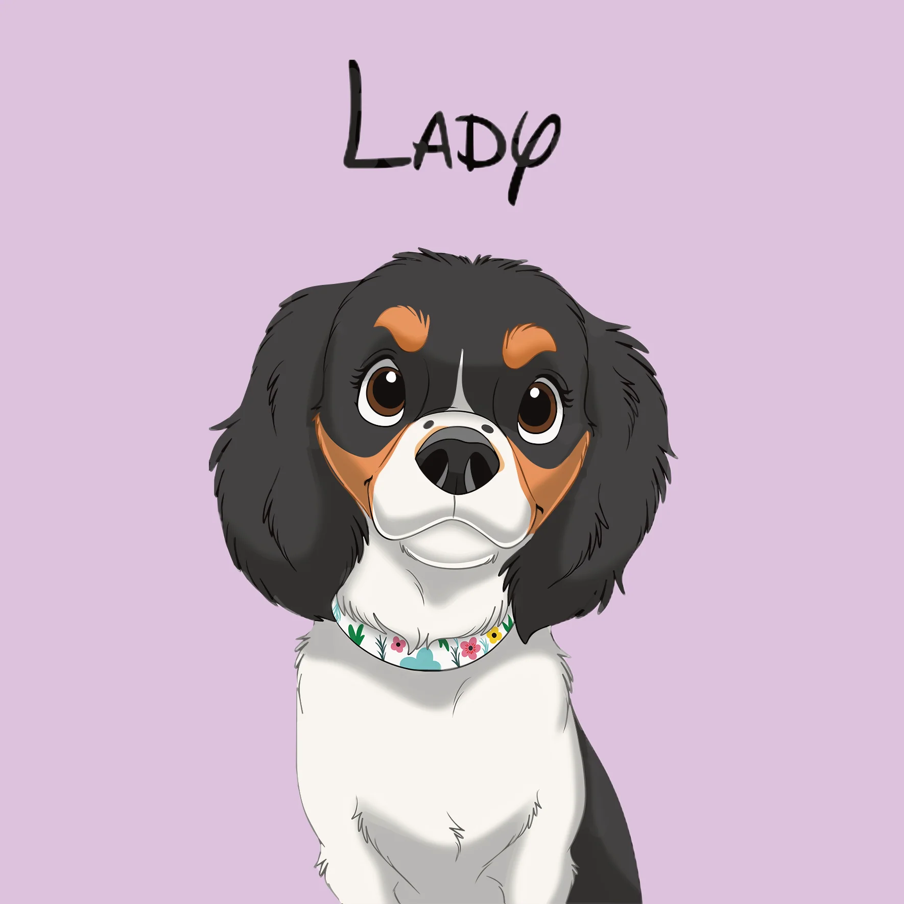 Custom Hand-Drawn Cartoon Pet Portrait Canvas - Image 22