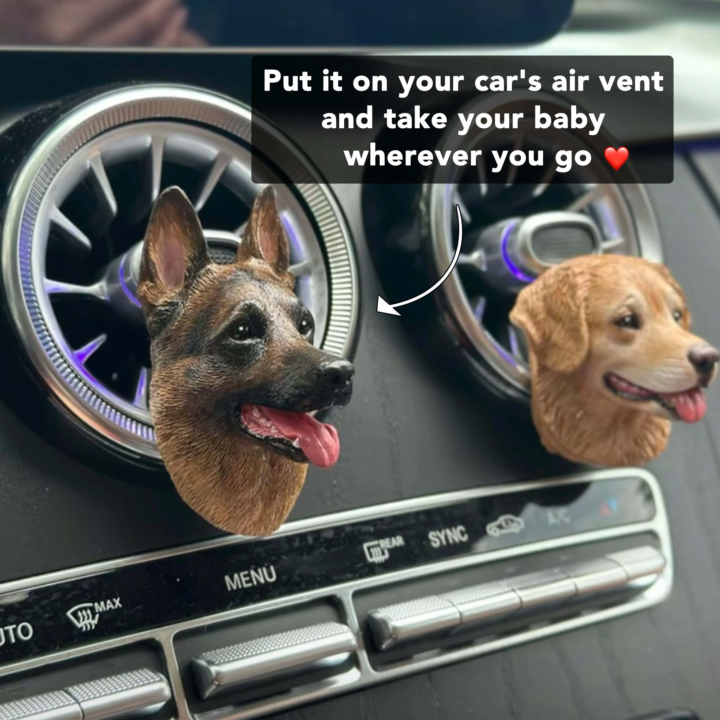Custom Pet Sculpture – Multifunctional Pet Portrait Fridge Magnet and Car Air Freshener - Image 7