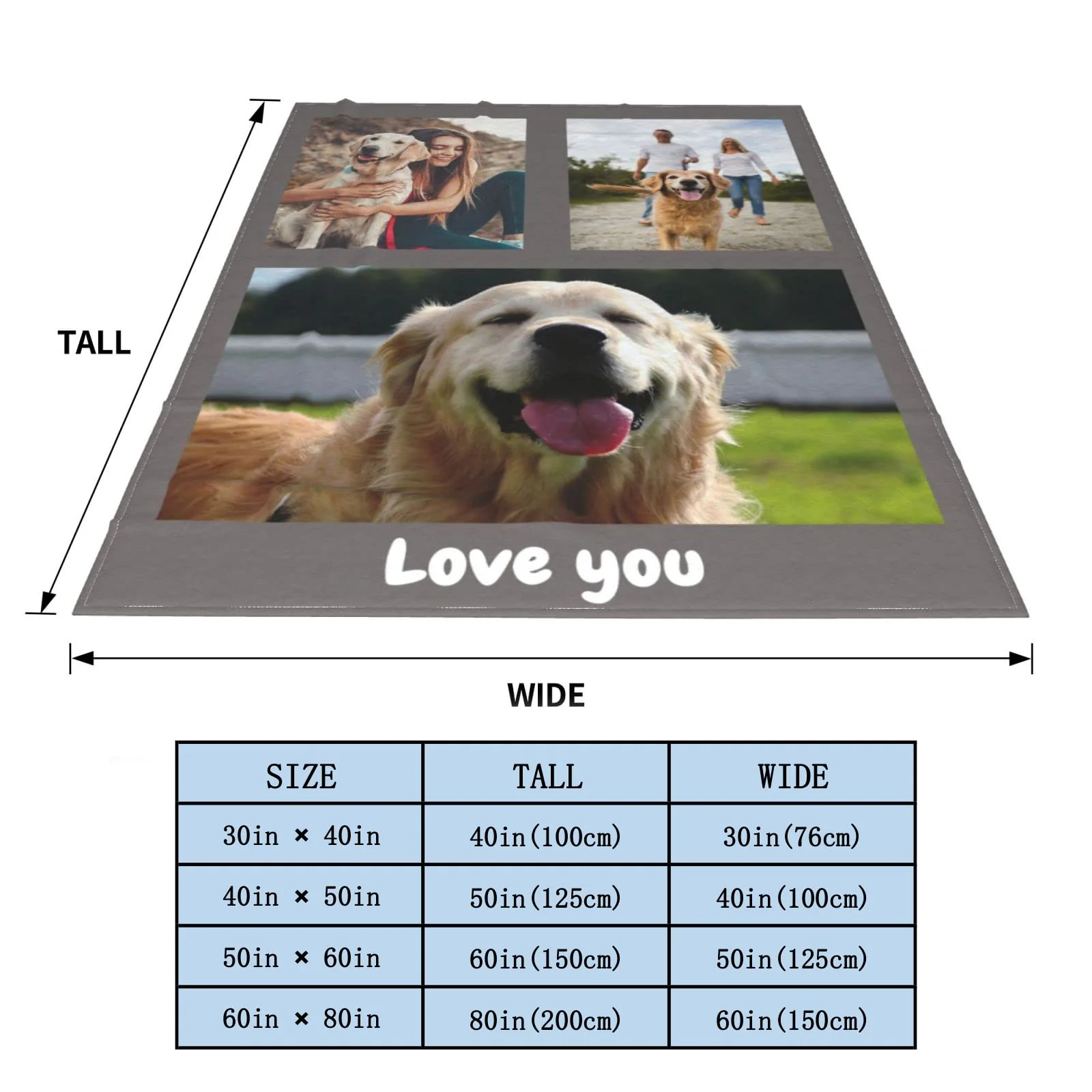 Custom Blanket with Photo, Funny Gifts for Boyfriend,Dad,Mom,Friends,New Year,Birthday - Image 5