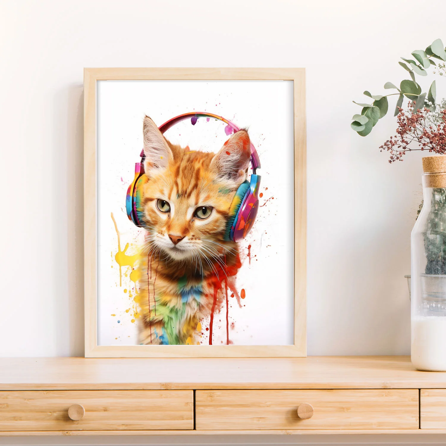 Graffiti Dog Art, Custom Pet Portrait from Photo, Pop Art