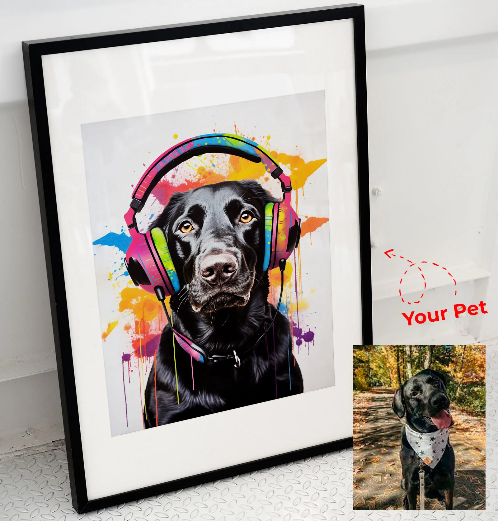 Graffiti Dog Art, Custom Pet Portrait from Photo, Pop Art - Image 4