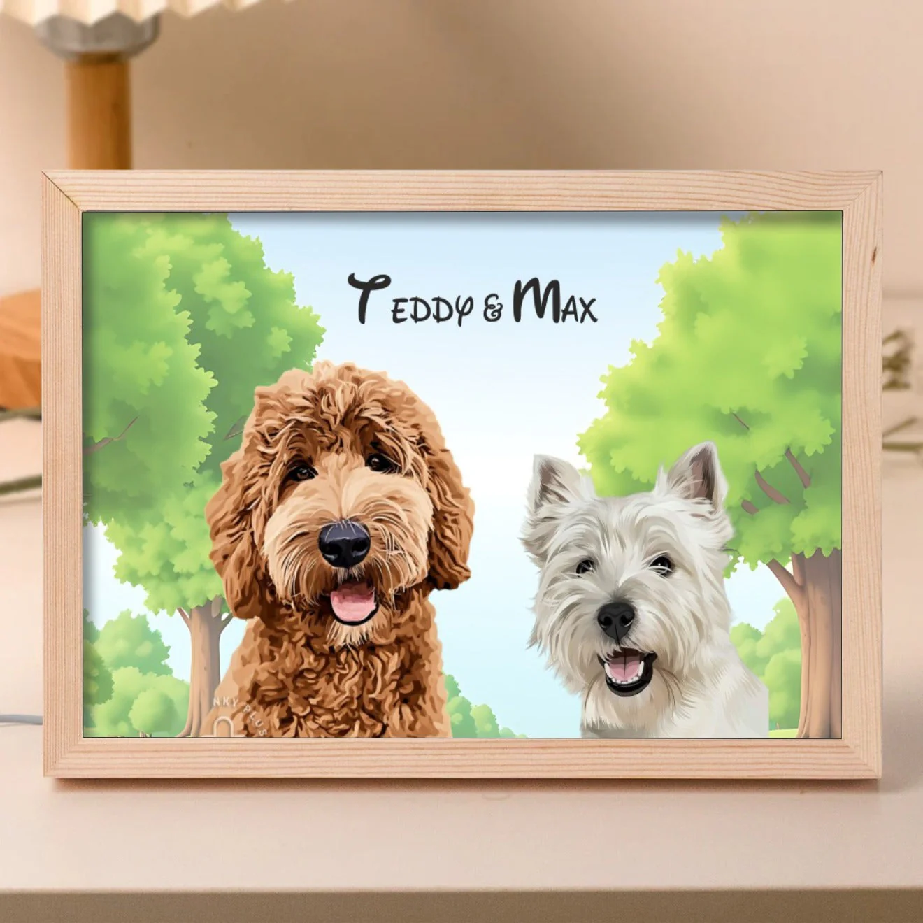 Personalised Light Up Picture Frame (2 Pets) - Image 4