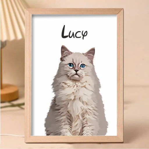 Personalised Light Up Picture Frame (Cat) - Image 4