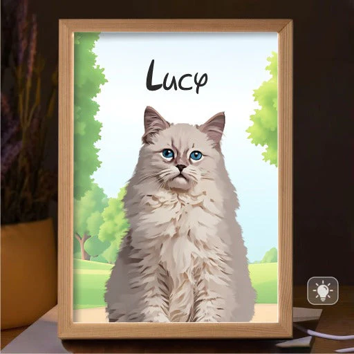 Personalised Light Up Picture Frame (Cat) - Image 5