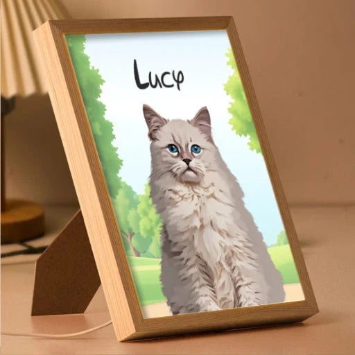 Personalised Light Up Picture Frame (Cat) - Image 6