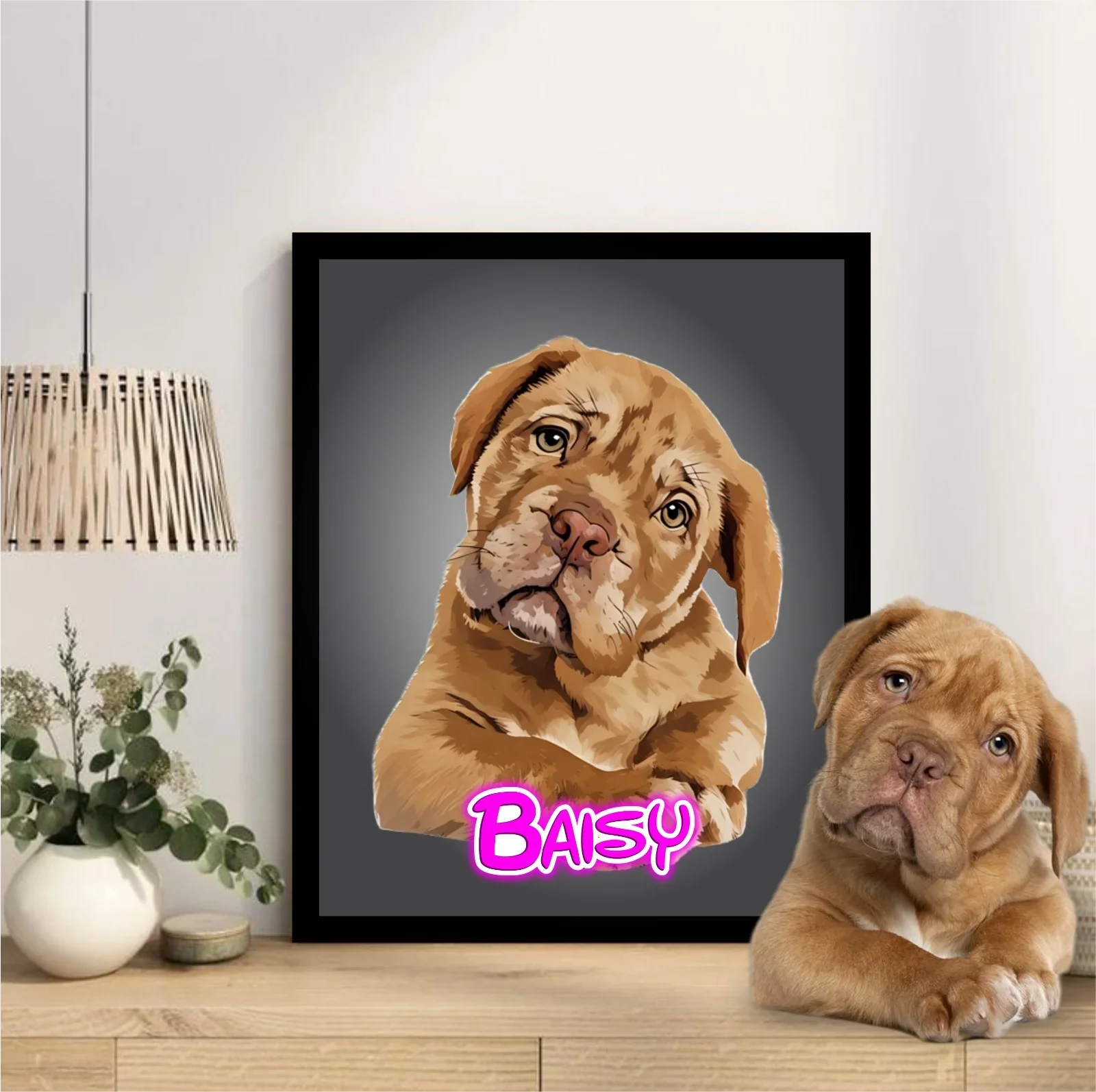 Pet Portrait Frame With Neon Light - Image 10