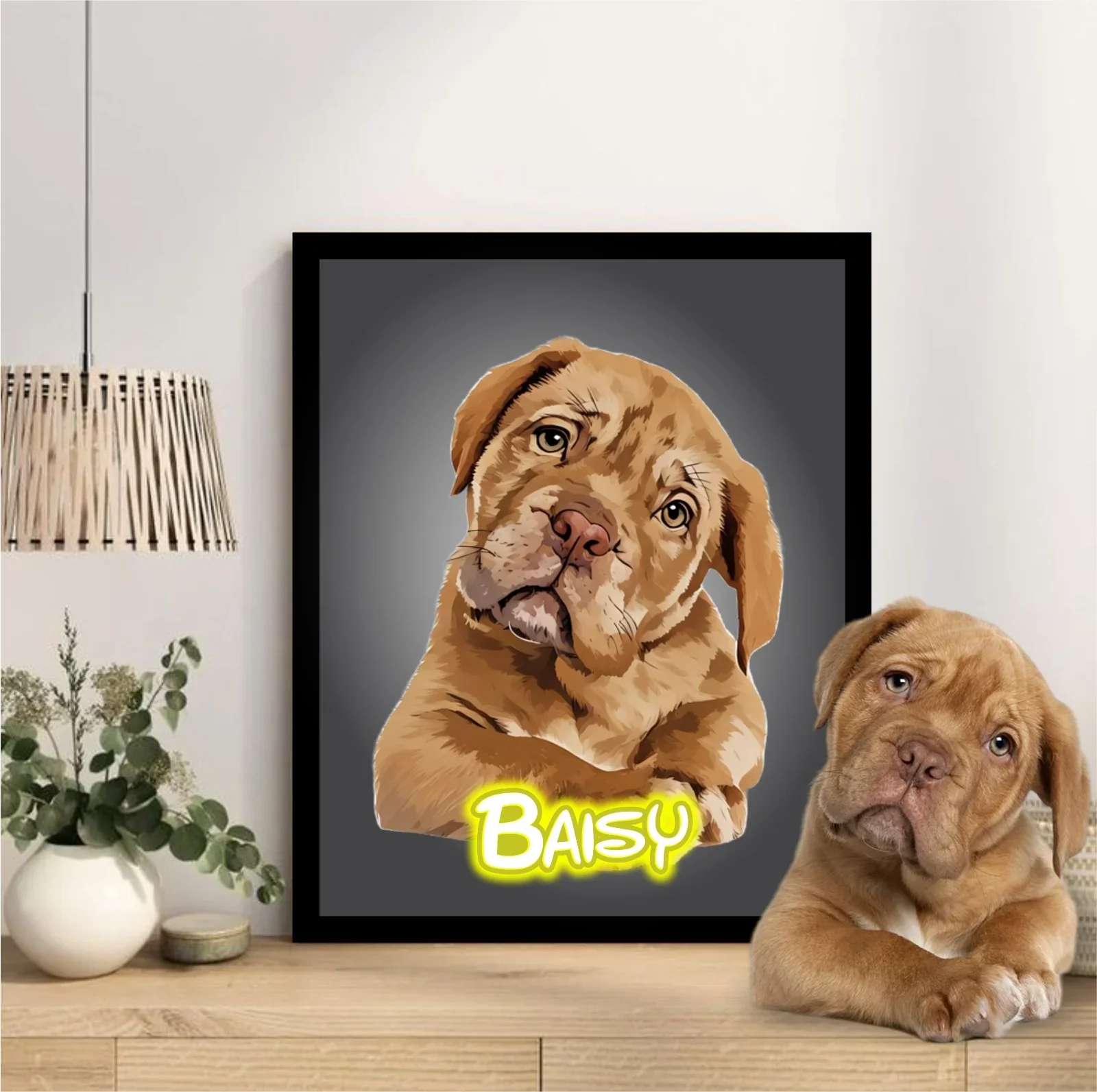 Pet Portrait Frame With Neon Light - Image 11
