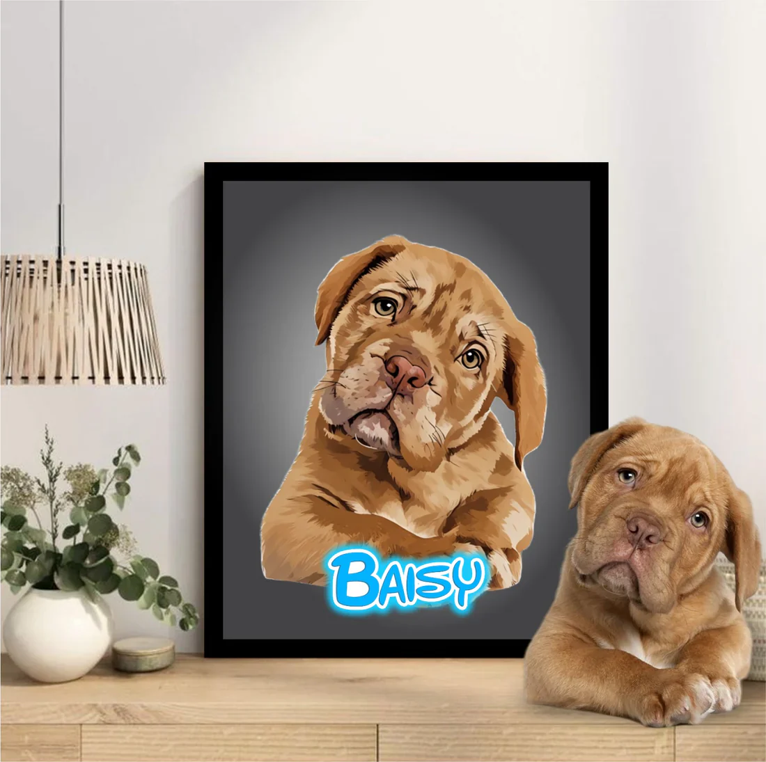 Pet Portrait Frame With Neon Light - Image 5
