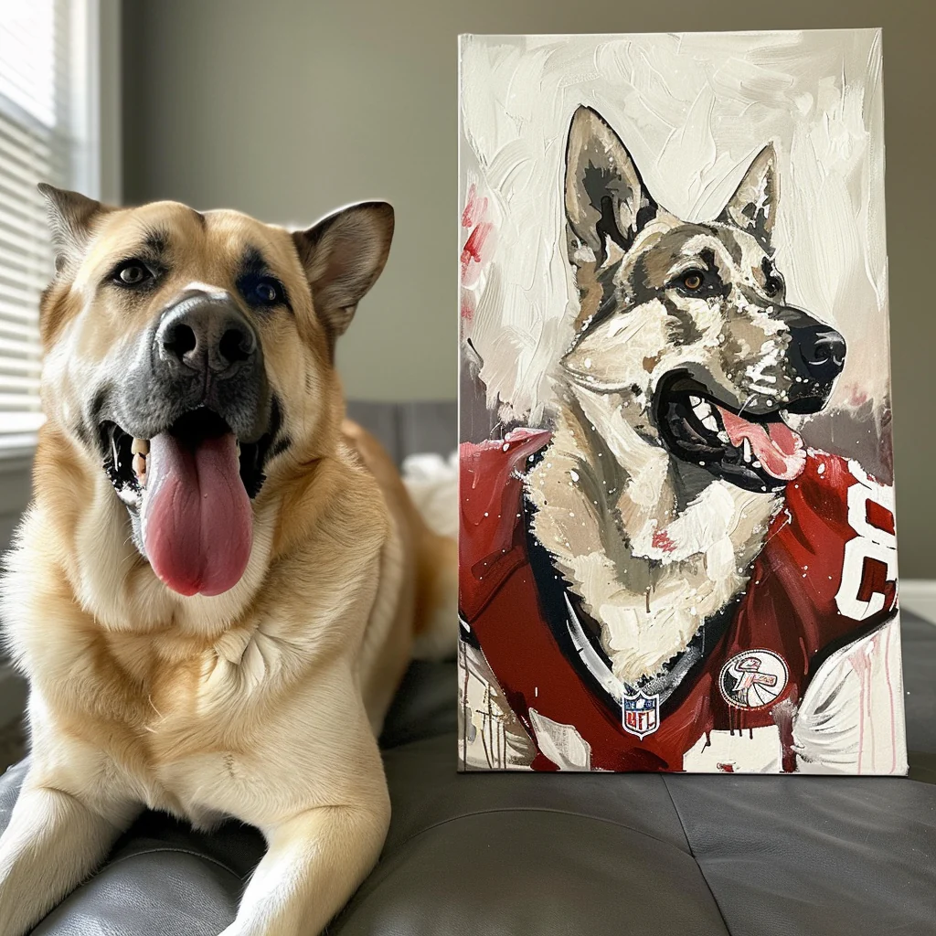 "Rugby Player" Pet Canvas - Image 6