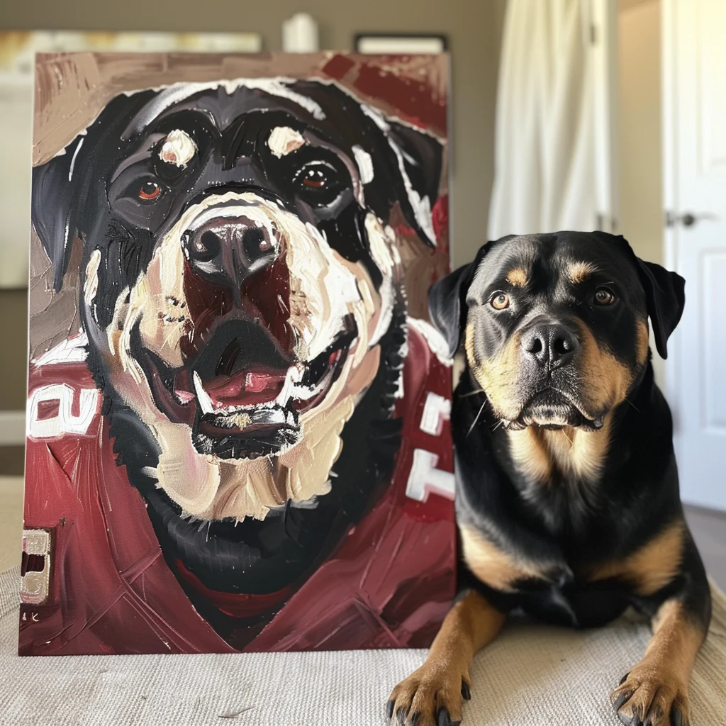 "Rugby Player" Pet Canvas - Image 8